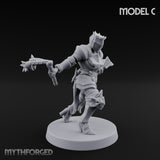 Spike Helmed Weapon Wielding Stigmatic Nuns Miniature for Dungeons and Dragons, Pathfinder or other TTRPGs