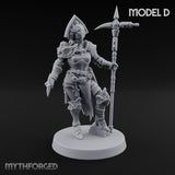 Spike Helmed Weapon Wielding Stigmatic Nuns Miniature for Dungeons and Dragons, Pathfinder or other TTRPGs