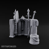 Spike-Maced Plank-Paneled Warrior's Weapon Holder