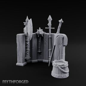 Spike-Maced Plank-Paneled Warrior's Weapon Holder