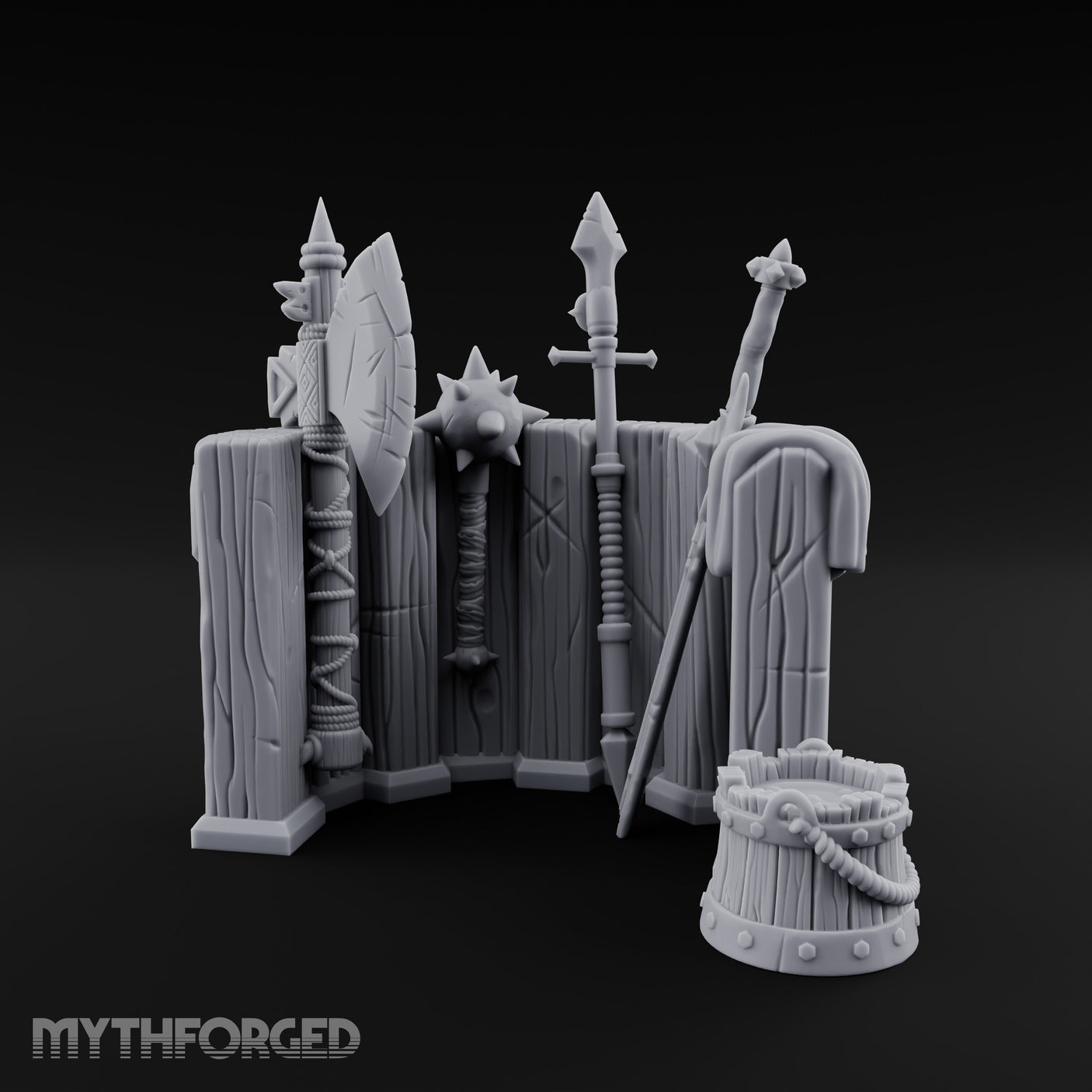 Spike-Maced Plank-Paneled Warrior's Weapon Holder gallery 1