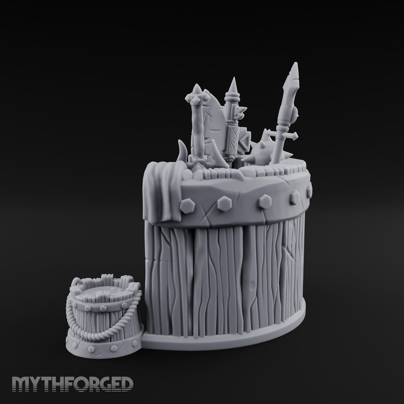 Spike-Maced Plank-Paneled Warrior's Weapon Holder gallery 7