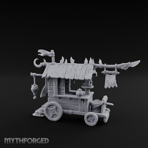 Spike-Rimmed Trinket-Hung Goblin Market Cart
