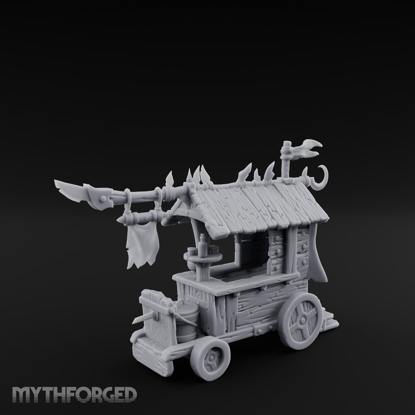 Spike-Rimmed Trinket-Hung Goblin Market Cart gallery 6