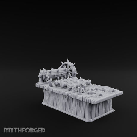 Spike-Rolled Skull-Scattered Torture Rack Table Miniature for Dungeons and Dragons, Pathfinder or other TTRPGs
