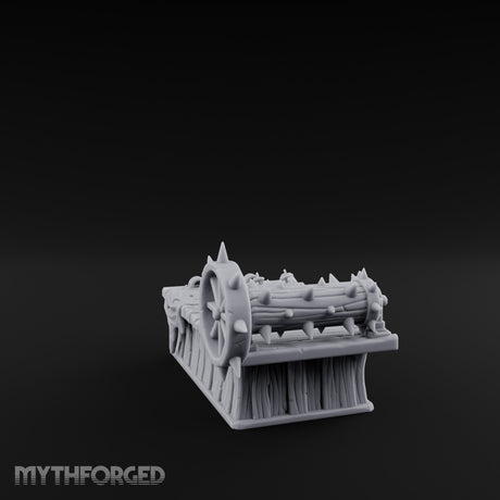 Spike-Rolled Skull-Scattered Torture Rack Table Miniature for Dungeons and Dragons, Pathfinder or other TTRPGs