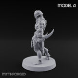 Spike Studded Blade Wielding Wretched Marauder A Miniature for Dungeons and Dragons, Pathfinder or other TTRPGs