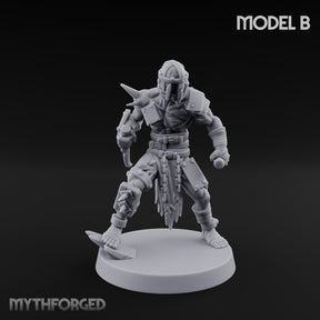 Spike Studded Blade Wielding Wretched Marauder B Miniature for Dungeons and Dragons, Pathfinder or other TTRPGs
