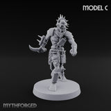Spike Studded Blade Wielding Wretched Marauder C Miniature for Dungeons and Dragons, Pathfinder or other TTRPGs
