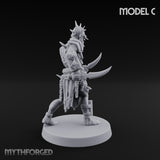 Spike Studded Blade Wielding Wretched Marauder C Miniature for Dungeons and Dragons, Pathfinder or other TTRPGs