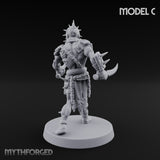Spike Studded Blade Wielding Wretched Marauder C Miniature for Dungeons and Dragons, Pathfinder or other TTRPGs
