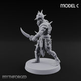 Spike Studded Blade Wielding Wretched Marauder C Miniature for Dungeons and Dragons, Pathfinder or other TTRPGs