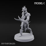 Spike Studded Blade Wielding Wretched Marauder C Miniature for Dungeons and Dragons, Pathfinder or other TTRPGs