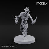 Spike Studded Blade Wielding Wretched Marauders Miniature for Dungeons and Dragons, Pathfinder or other TTRPGs