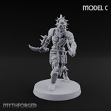 Spike Studded Blade Wielding Wretched Marauders Miniature for Dungeons and Dragons, Pathfinder or other TTRPGs