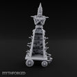 Spike-Studded Idol-Crowned Iron Maiden Torture Cart Miniature for Dungeons and Dragons, Pathfinder or other TTRPGs