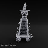 Spike-Studded Idol-Crowned Iron Maiden Torture Cart Miniature for Dungeons and Dragons, Pathfinder or other TTRPGs