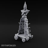 Spike-Studded Idol-Crowned Iron Maiden Torture Cart Miniature for Dungeons and Dragons, Pathfinder or other TTRPGs