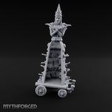 Spike-Studded Idol-Crowned Iron Maiden Torture Cart Miniature for Dungeons and Dragons, Pathfinder or other TTRPGs