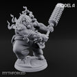 Spiked Club Swinging Oni Brute A Miniature for Dungeons and Dragons, Pathfinder or other TTRPGs