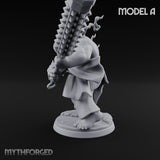 Spiked Club Swinging Oni Brute A Miniature for Dungeons and Dragons, Pathfinder or other TTRPGs