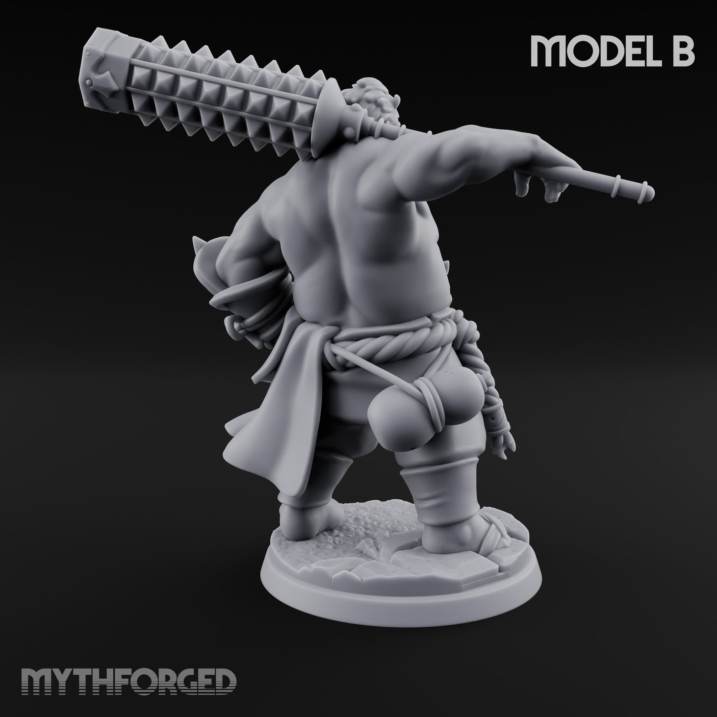 Spiked Club Swinging Oni Brute B gallery 4