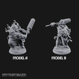 Spiked Club Swinging Oni Brutes Miniature for Dungeons and Dragons, Pathfinder or other TTRPGs