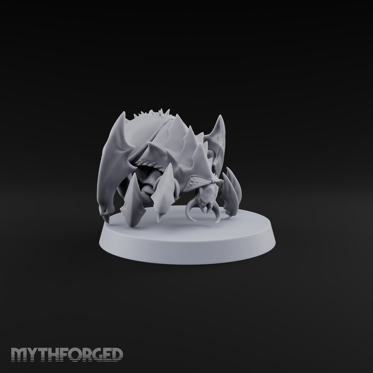 Nothing Under the Shell but Teeth Giant Crab with Spiked Carapace and Blade Legs A