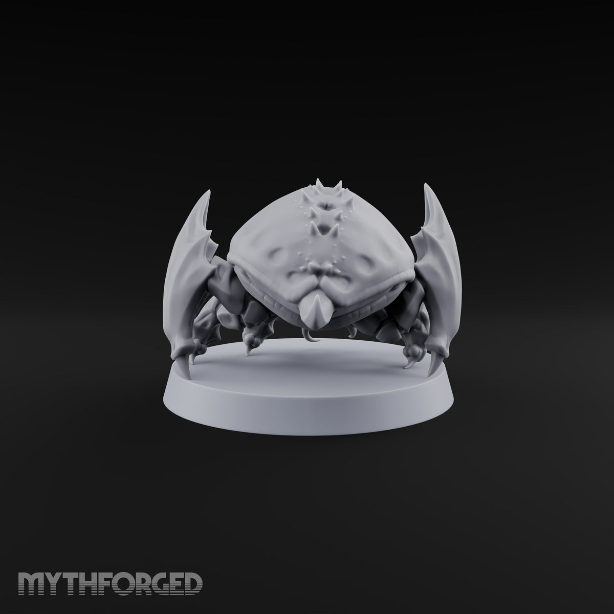 Nothing Under the Shell but Teeth Giant Crab with Spiked Carapace and Blade Legs A