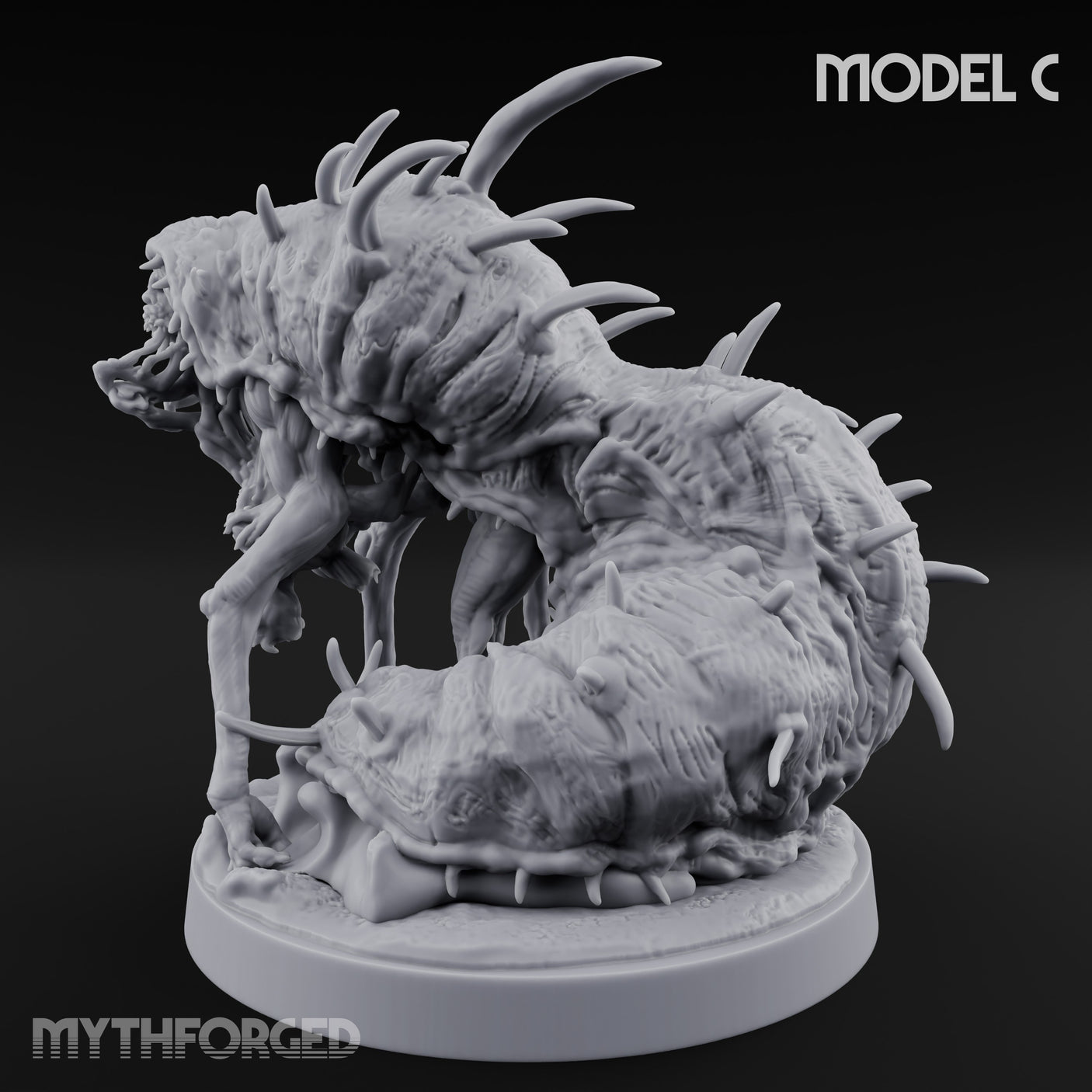 Spine Bristling Aberration Whispering Worm C Miniature for Dungeons and Dragons, Pathfinder or other TTRPGs