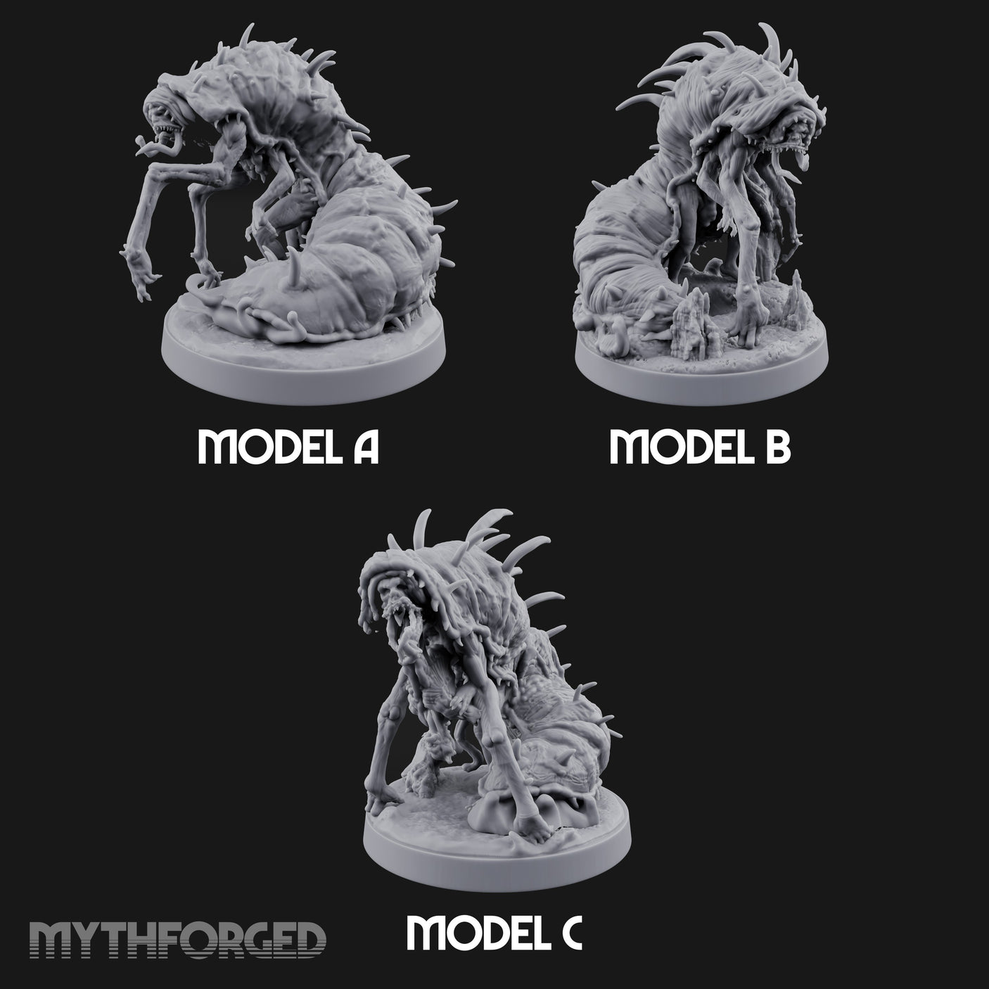Spine Bristling Whispering Worms Miniature for Dungeons and Dragons, Pathfinder or other TTRPGs