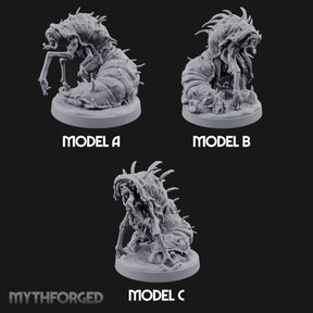 Spine Bristling Whispering Worms Miniature for Dungeons and Dragons, Pathfinder or other TTRPGs