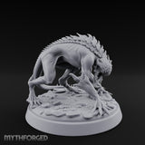 Spine Ridged Lunging Hell Hound Miniature for Dungeons and Dragons, Pathfinder or other TTRPGs