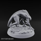Spine Ridged Lunging Hell Hound Miniature for Dungeons and Dragons, Pathfinder or other TTRPGs