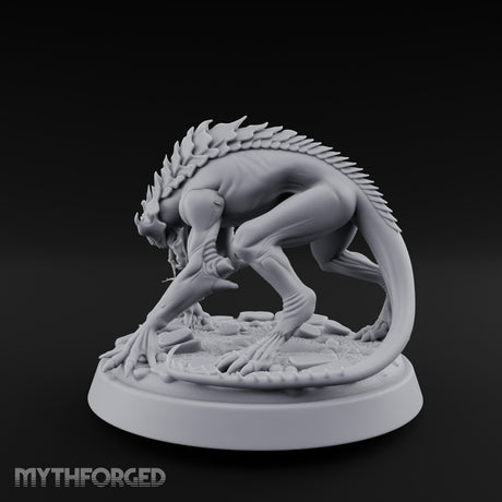 Spine Ridged Lunging Hell Hound Miniature for Dungeons and Dragons, Pathfinder or other TTRPGs