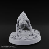 Spine Ridged Lunging Hell Hound Miniature for Dungeons and Dragons, Pathfinder or other TTRPGs