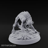 Spine Ridged Lunging Hell Hound Miniature for Dungeons and Dragons, Pathfinder or other TTRPGs