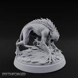 Spine Ridged Lunging Hell Hound Miniature for Dungeons and Dragons, Pathfinder or other TTRPGs