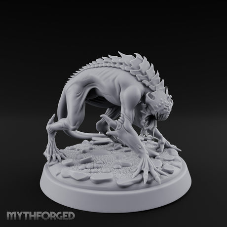 Spine Ridged Lunging Hell Hound Miniature for Dungeons and Dragons, Pathfinder or other TTRPGs