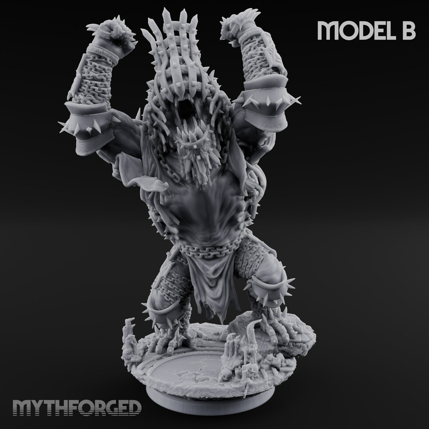Spines Bursting Demon Hound B Miniature for Dungeons and Dragons, Pathfinder or other TTRPGs