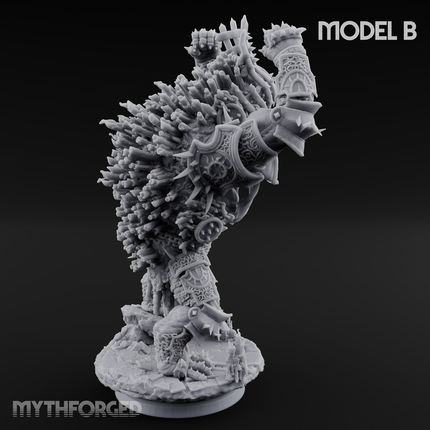 Spines Bursting Demon Hound B Miniature for Dungeons and Dragons, Pathfinder or other TTRPGs