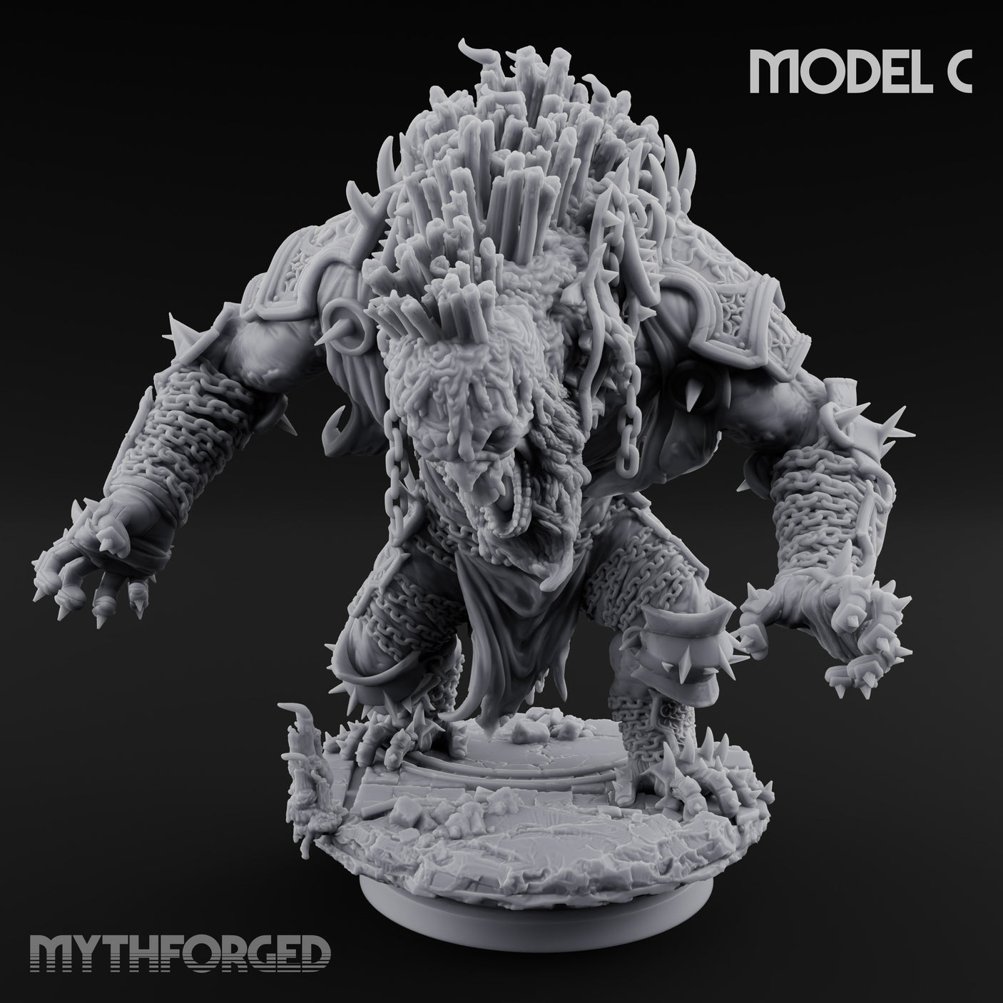 Spines Bursting Demon Hound C Miniature for Dungeons and Dragons, Pathfinder or other TTRPGs
