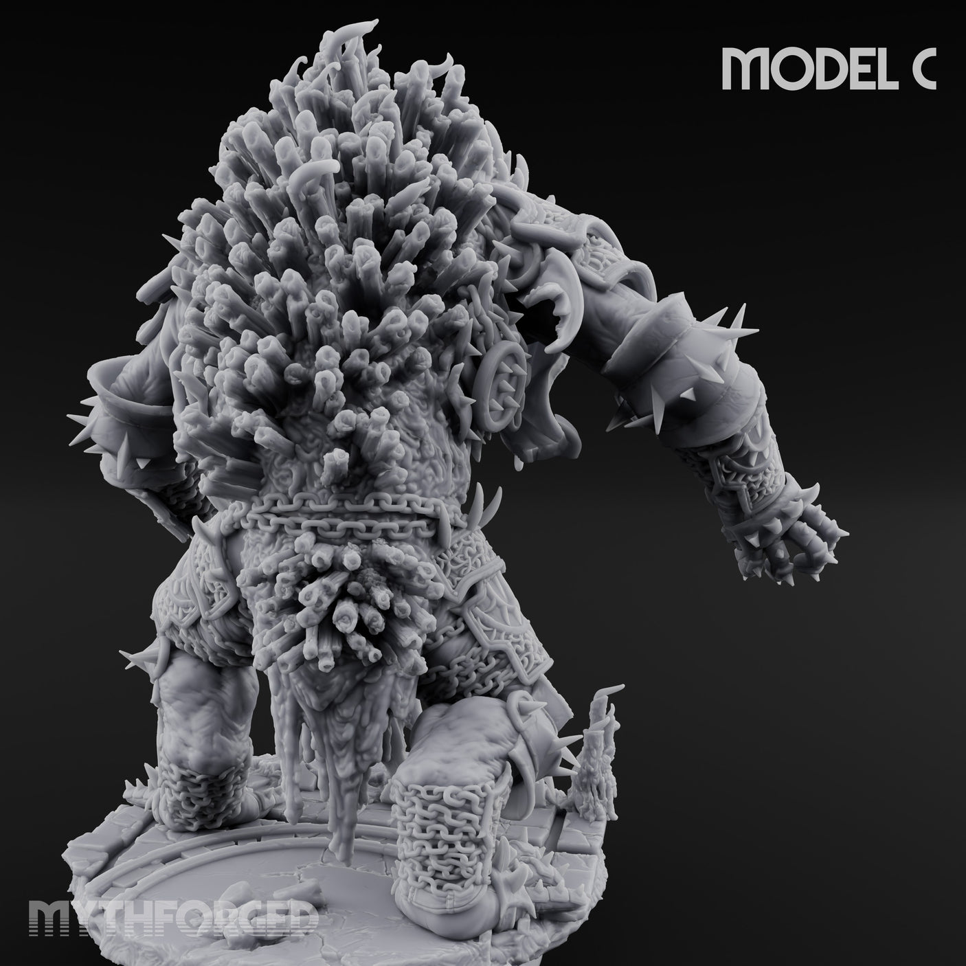 Spines Bursting Demon Hound C Miniature for Dungeons and Dragons, Pathfinder or other TTRPGs