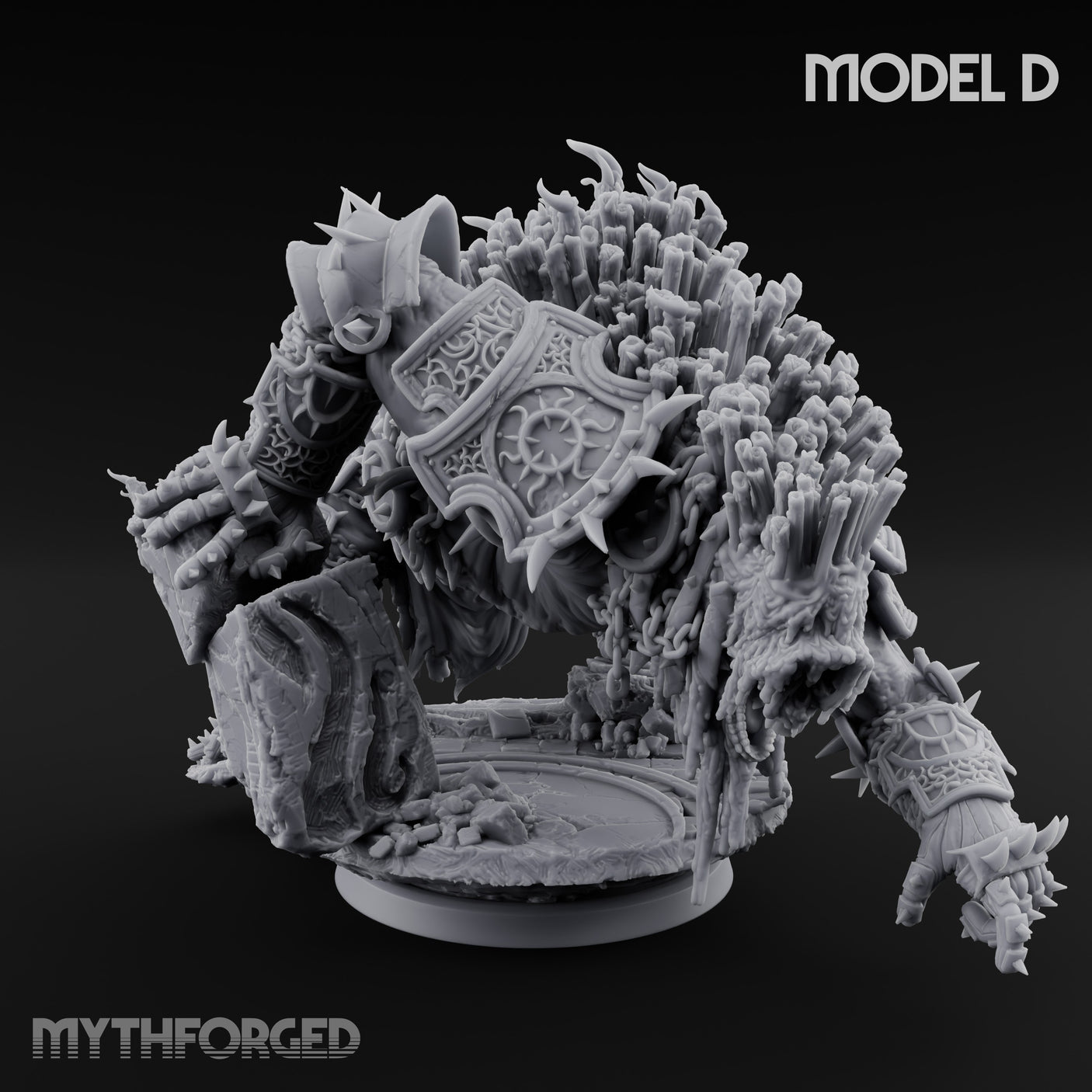 Spines Bursting Demon Hound D Miniature for Dungeons and Dragons, Pathfinder or other TTRPGs