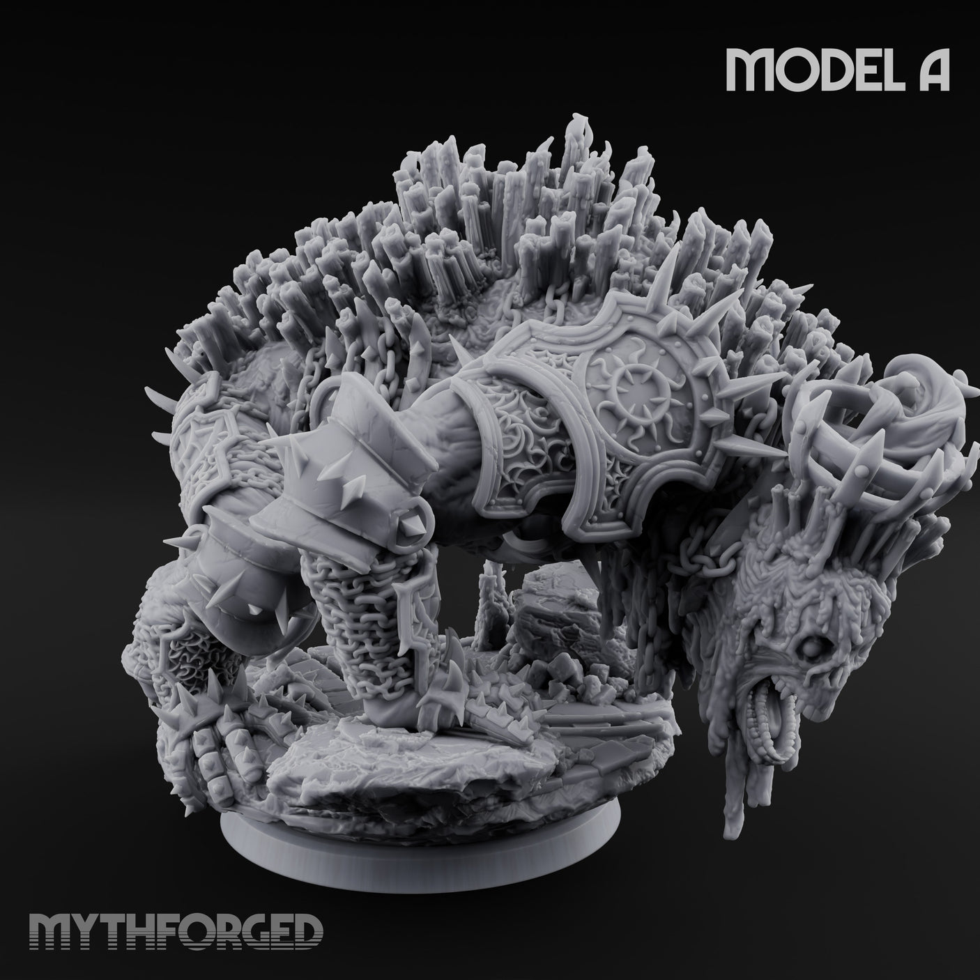 Spines Bursting Demon Hounds Miniature for Dungeons and Dragons, Pathfinder or other TTRPGs