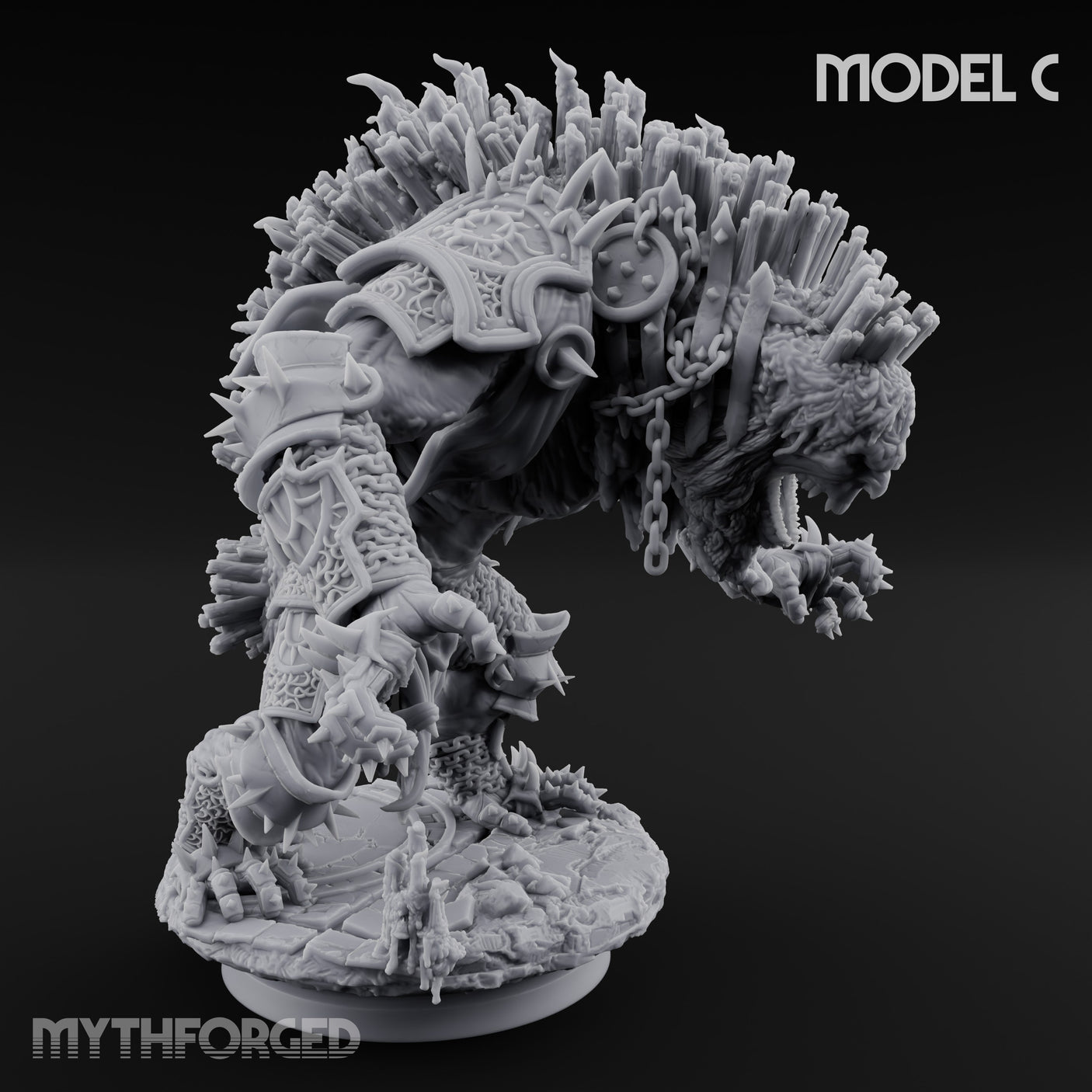 Spines Bursting Demon Hounds Miniature for Dungeons and Dragons, Pathfinder or other TTRPGs