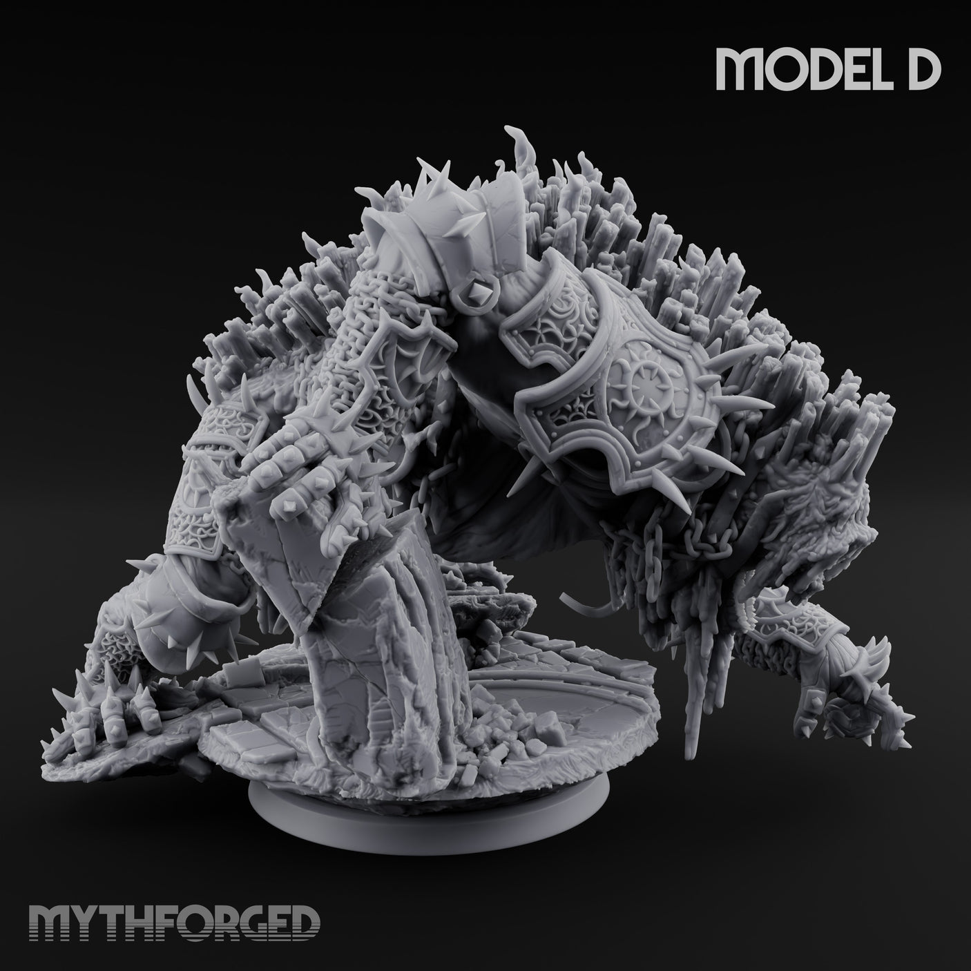 Spines Bursting Demon Hounds Miniature for Dungeons and Dragons, Pathfinder or other TTRPGs