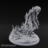Spines Erupting Maw Agape Zombie Aberration Miniature for Dungeons and Dragons, Pathfinder or other TTRPGs