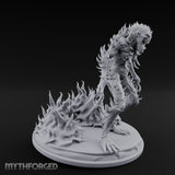 Spines Erupting Maw Agape Zombie Aberration Miniature for Dungeons and Dragons, Pathfinder or other TTRPGs