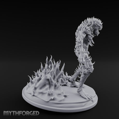 Spines Erupting Maw Agape Zombie Aberration Miniature for Dungeons and Dragons, Pathfinder or other TTRPGs